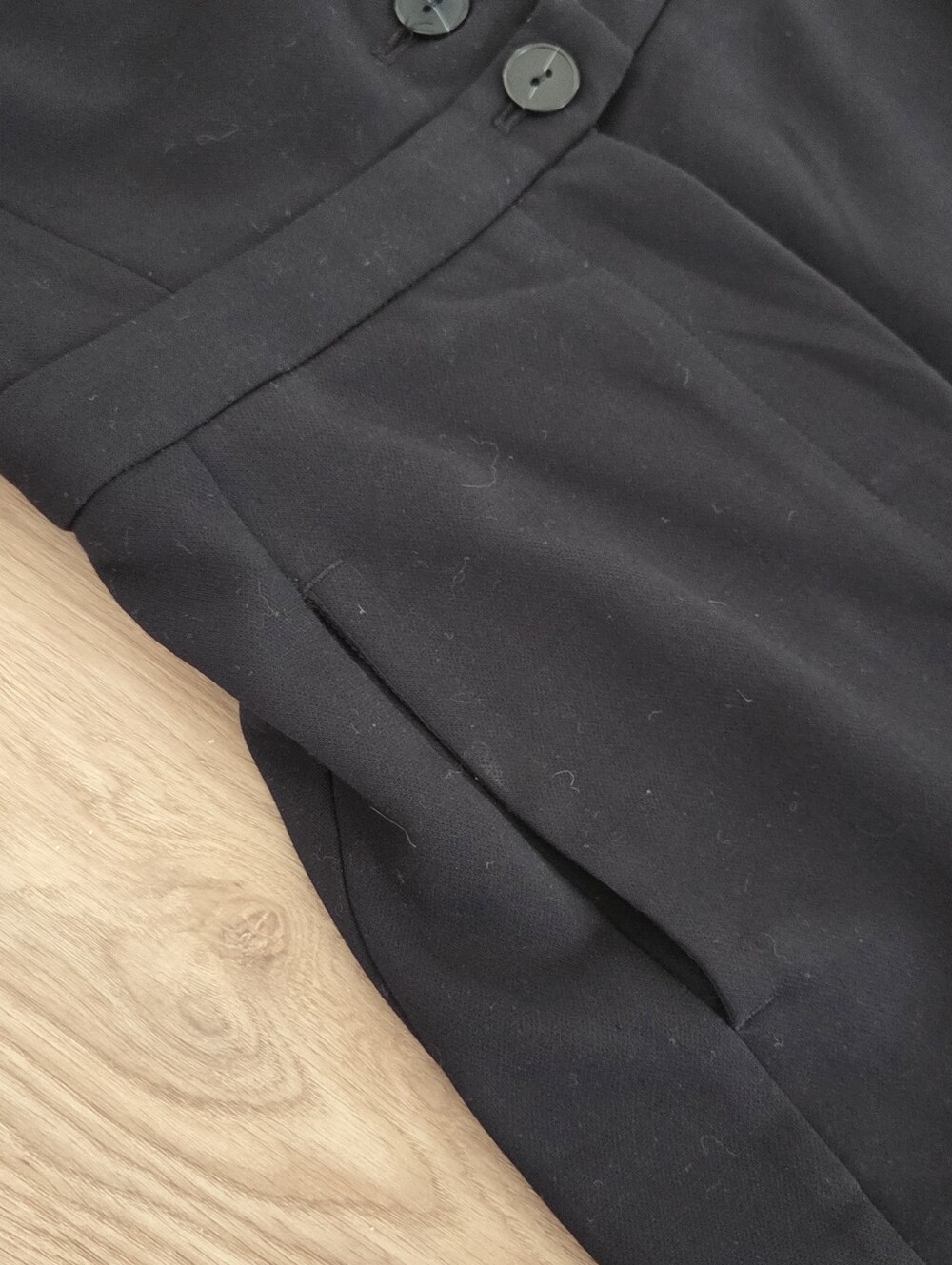 Maeve Anthro V-Neck Pinafore Wide-Leg Jumpsuit 4 Blk Minimal Tailored Menswear - Picture 5 of 11